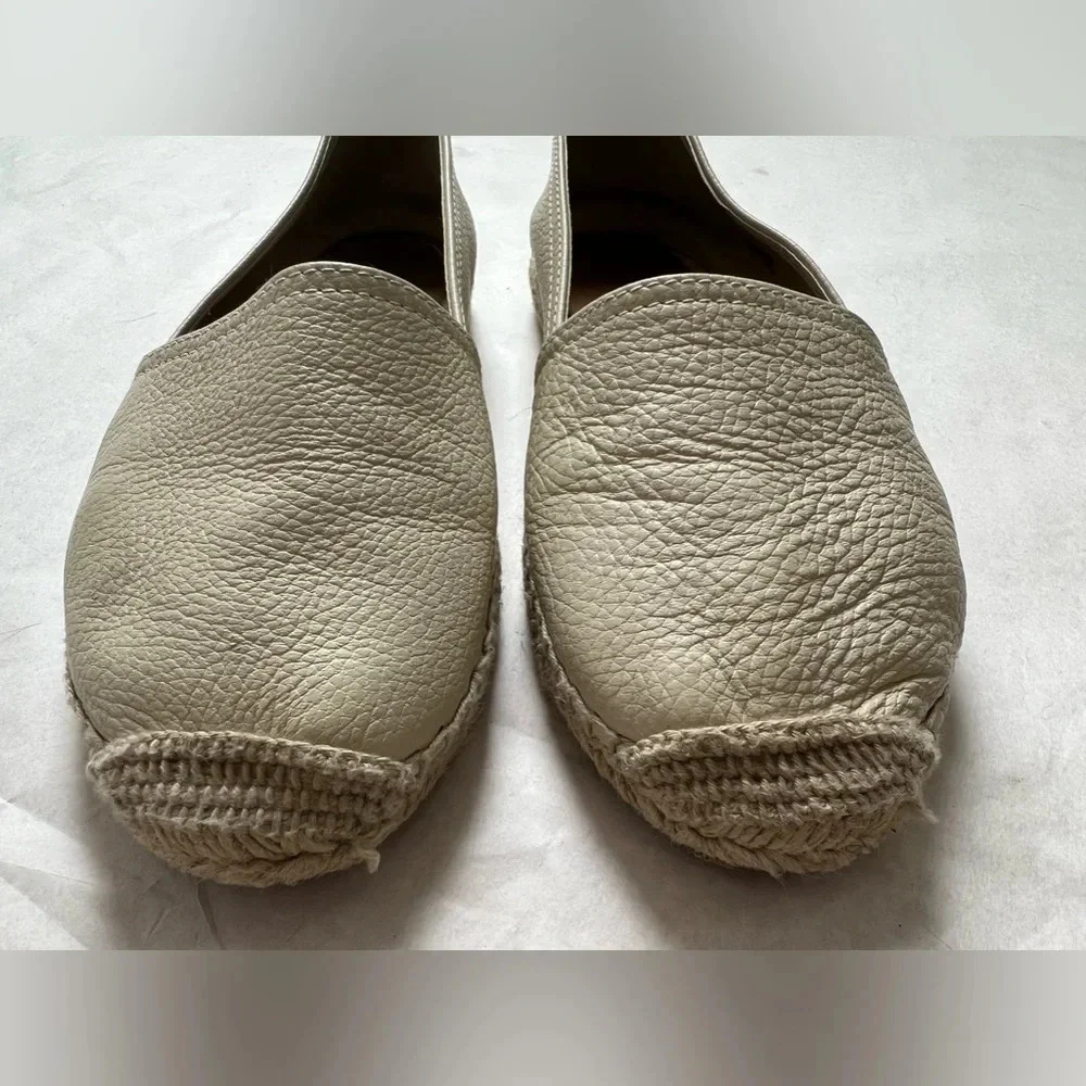 Maypol Selena Women's Nude Beige Pebbled Leather Espadrille Shoes Size EUR 39